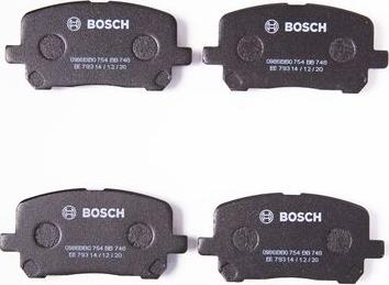 BOSCH 0 986 BB0 754 - Гальмівні колодки, дискові гальма autocars.com.ua