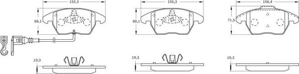 BOSCH 0 986 BB0 783 - Гальмівні колодки, дискові гальма autocars.com.ua