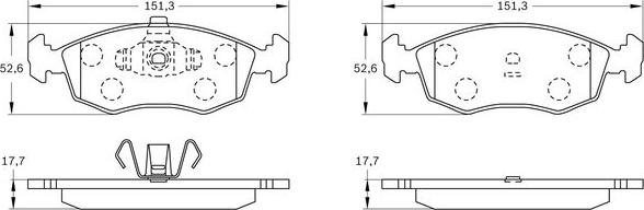 BOSCH 0 986 BB0 790 - Гальмівні колодки, дискові гальма autocars.com.ua