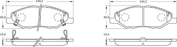 BOSCH 0 986 BB0 961 - Гальмівні колодки, дискові гальма autocars.com.ua