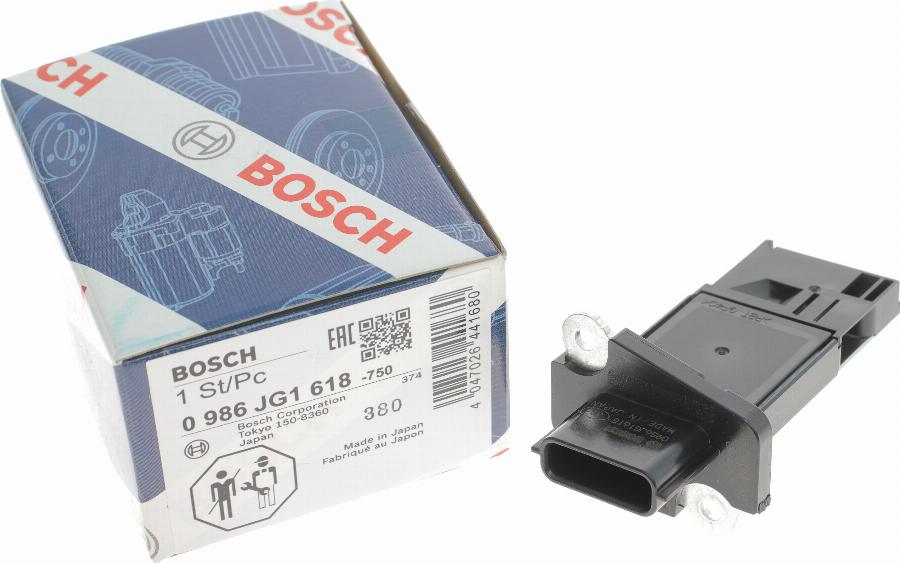 BOSCH 0 986 JG1 618 - Датчик потоку, маси повітря autocars.com.ua