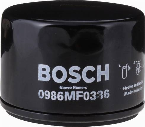 BOSCH 0 986 MF0 336 - Масляний фільтр autocars.com.ua