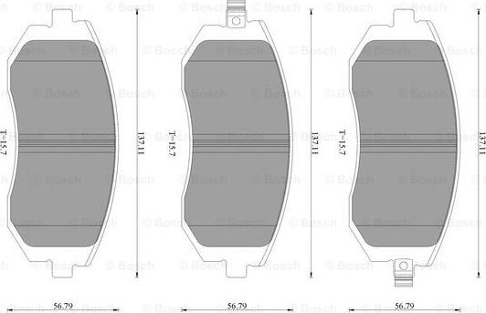 BOSCH 0 986 T11 049 - Тормозные колодки, дисковые, комплект autodnr.net