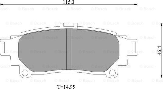 BOSCH 0 986 T11 122 - Гальмівні колодки, дискові гальма autocars.com.ua