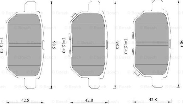 BOSCH 0 986 T11 165 - Гальмівні колодки, дискові гальма autocars.com.ua