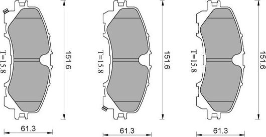 BOSCH 0 986 T11 220 - Тормозные колодки, дисковые, комплект avtokuzovplus.com.ua