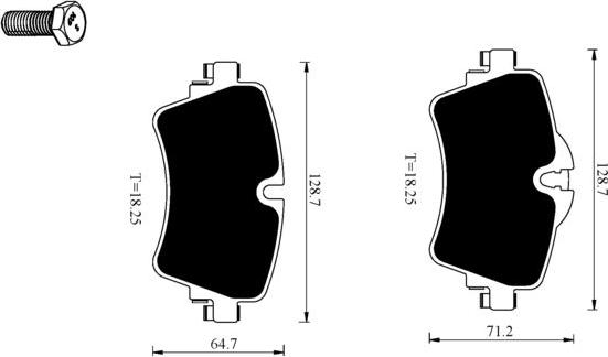 BOSCH 0 986 T11 223 - Гальмівні колодки, дискові гальма autocars.com.ua