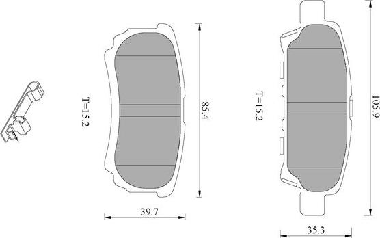 BOSCH 0 986 T11 243 - Гальмівні колодки, дискові гальма autocars.com.ua