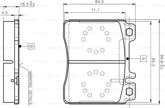 BOSCH 0 986 TB2 023 - Тормозные колодки, дисковые, комплект avtokuzovplus.com.ua