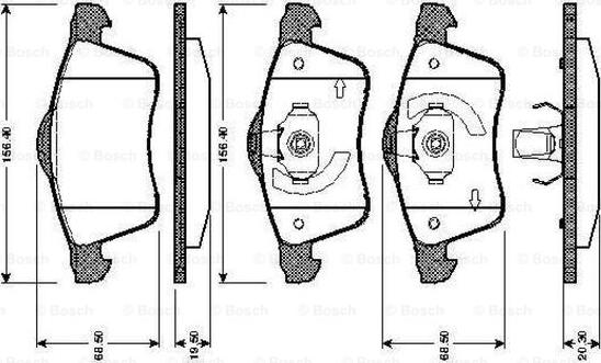 BOSCH 0 986 TB2 038 - Тормозные колодки, дисковые, комплект avtokuzovplus.com.ua