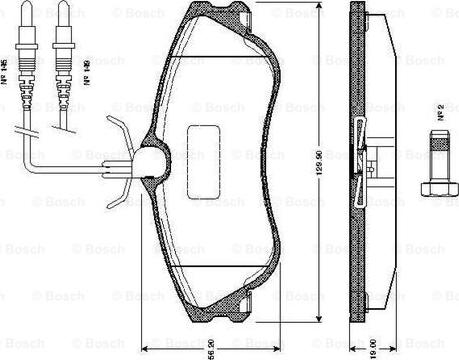 BOSCH 0 986 TB2 042 - Гальмівні колодки, дискові гальма autocars.com.ua