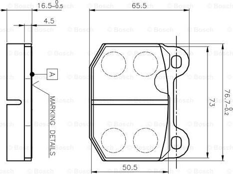 BOSCH 0 986 TB2 052 - Тормозные колодки, дисковые, комплект avtokuzovplus.com.ua