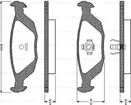 BOSCH 0 986 TB2 083 - Тормозные колодки, дисковые, комплект autodnr.net