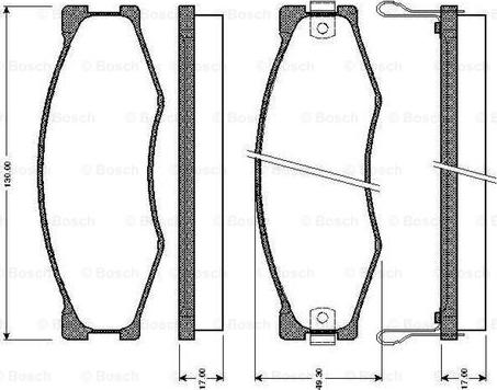 BOSCH 0 986 TB2 098 - Тормозные колодки, дисковые, комплект avtokuzovplus.com.ua