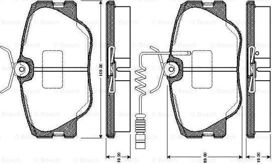 BOSCH 0 986 TB2 099 - Гальмівні колодки, дискові гальма autocars.com.ua