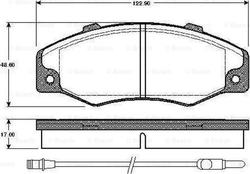 BOSCH 0 986 TB2 112 - Тормозные колодки, дисковые, комплект avtokuzovplus.com.ua