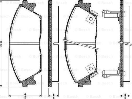 BOSCH 0 986 TB2 118 - Тормозные колодки, дисковые, комплект avtokuzovplus.com.ua