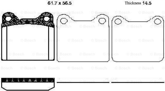 BOSCH 0 986 TB2 134 - Тормозные колодки, дисковые, комплект avtokuzovplus.com.ua