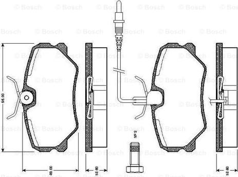 BOSCH 0 986 TB2 135 - Гальмівні колодки, дискові гальма autocars.com.ua