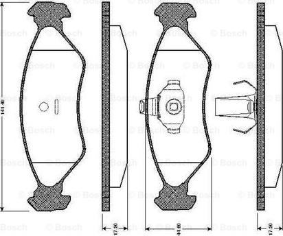 BOSCH 0 986 TB2 159 - Тормозные колодки, дисковые, комплект avtokuzovplus.com.ua