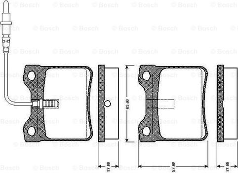 BOSCH 0 986 TB2 175 - Гальмівні колодки, дискові гальма autocars.com.ua