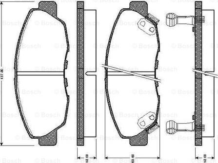 BOSCH 0 986 TB2 178 - Тормозные колодки, дисковые, комплект avtokuzovplus.com.ua