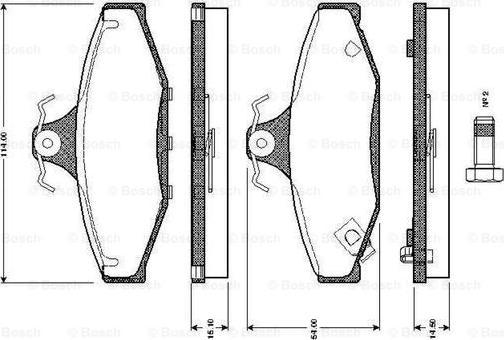 BOSCH 0 986 TB2 187 - Тормозные колодки, дисковые, комплект avtokuzovplus.com.ua