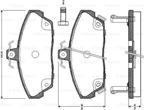 BOSCH 0 986 TB2 190 - Тормозные колодки, дисковые, комплект avtokuzovplus.com.ua