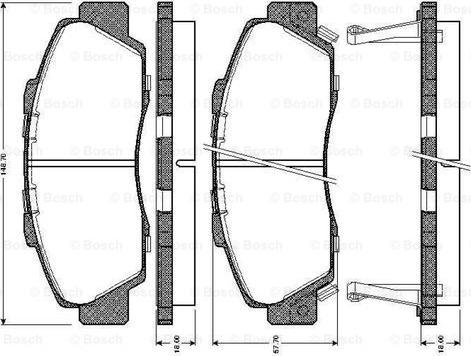 BOSCH 0 986 TB2 193 - Гальмівні колодки, дискові гальма autocars.com.ua