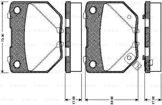 BOSCH 0 986 TB2 198 - Тормозные колодки, дисковые, комплект avtokuzovplus.com.ua