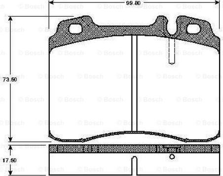 BOSCH 0 986 TB2 203 - Тормозные колодки, дисковые, комплект avtokuzovplus.com.ua