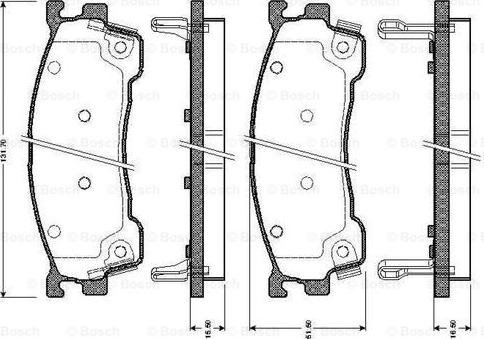 BOSCH 0 986 TB2 226 - Тормозные колодки, дисковые, комплект avtokuzovplus.com.ua