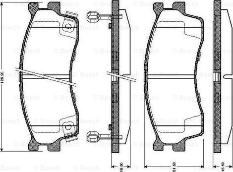 BOSCH 0 986 TB2 228 - Гальмівні колодки, дискові гальма autocars.com.ua