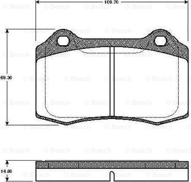 BOSCH 0 986 TB2 244 - Тормозные колодки, дисковые, комплект avtokuzovplus.com.ua