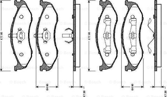 BOSCH 0 986 TB2 255 - Тормозные колодки, дисковые, комплект avtokuzovplus.com.ua