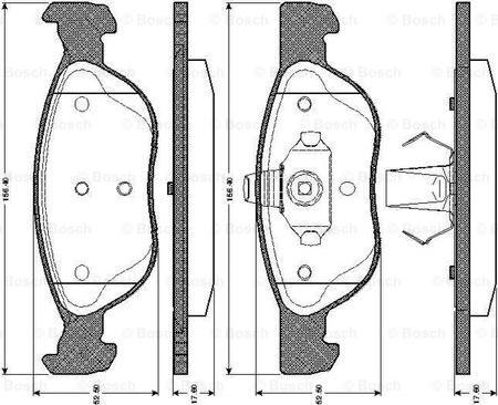 BOSCH 0 986 TB2 281 - Тормозные колодки, дисковые, комплект avtokuzovplus.com.ua