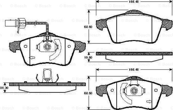 BOSCH 0 986 TB2 304 - Гальмівні колодки, дискові гальма autocars.com.ua