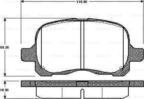 BOSCH 0 986 TB2 326 - Гальмівні колодки, дискові гальма autocars.com.ua