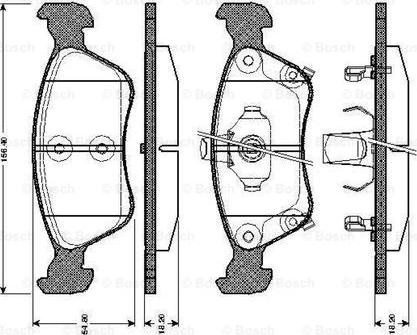 BOSCH 0 986 TB2 332 - Гальмівні колодки, дискові гальма autocars.com.ua