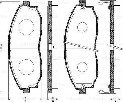 BOSCH 0 986 TB2 345 - Гальмівні колодки, дискові гальма autocars.com.ua