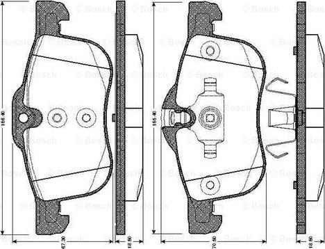 BOSCH 0 986 TB2 355 - Тормозные колодки, дисковые, комплект avtokuzovplus.com.ua