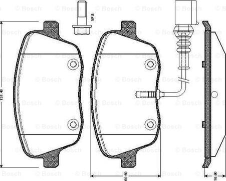 BOSCH 0 986 TB2 382 - Тормозные колодки, дисковые, комплект autodnr.net