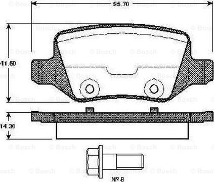 BOSCH 0 986 TB2 391 - Гальмівні колодки, дискові гальма autocars.com.ua