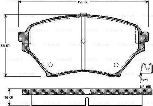 BOSCH 0 986 TB2 412 - Гальмівні колодки, дискові гальма autocars.com.ua