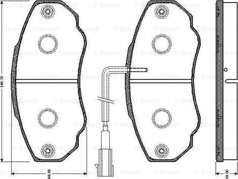 BOSCH 0 986 TB2 432 - Тормозные колодки, дисковые, комплект avtokuzovplus.com.ua