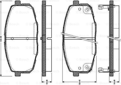 BOSCH 0 986 TB2 460 - Гальмівні колодки, дискові гальма autocars.com.ua