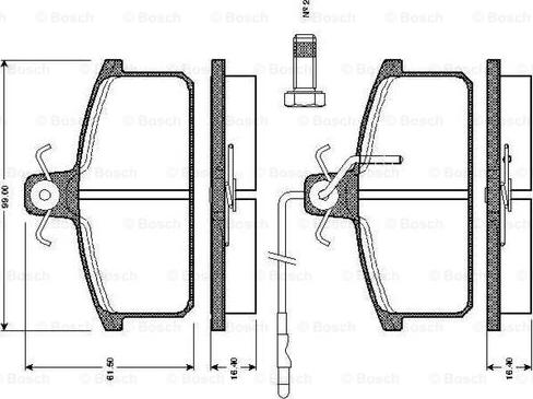 BOSCH 0 986 TB2 501 - Гальмівні колодки, дискові гальма autocars.com.ua