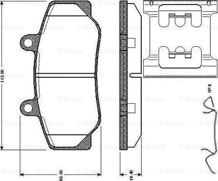 BOSCH 0 986 TB2 542 - Тормозные колодки, дисковые, комплект autodnr.net