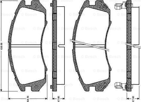 BOSCH 0 986 TB2 548 - Тормозные колодки, дисковые, комплект avtokuzovplus.com.ua