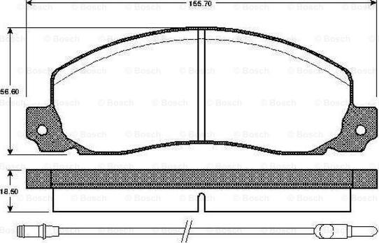 BOSCH 0 986 TB2 554 - Гальмівні колодки, дискові гальма autocars.com.ua